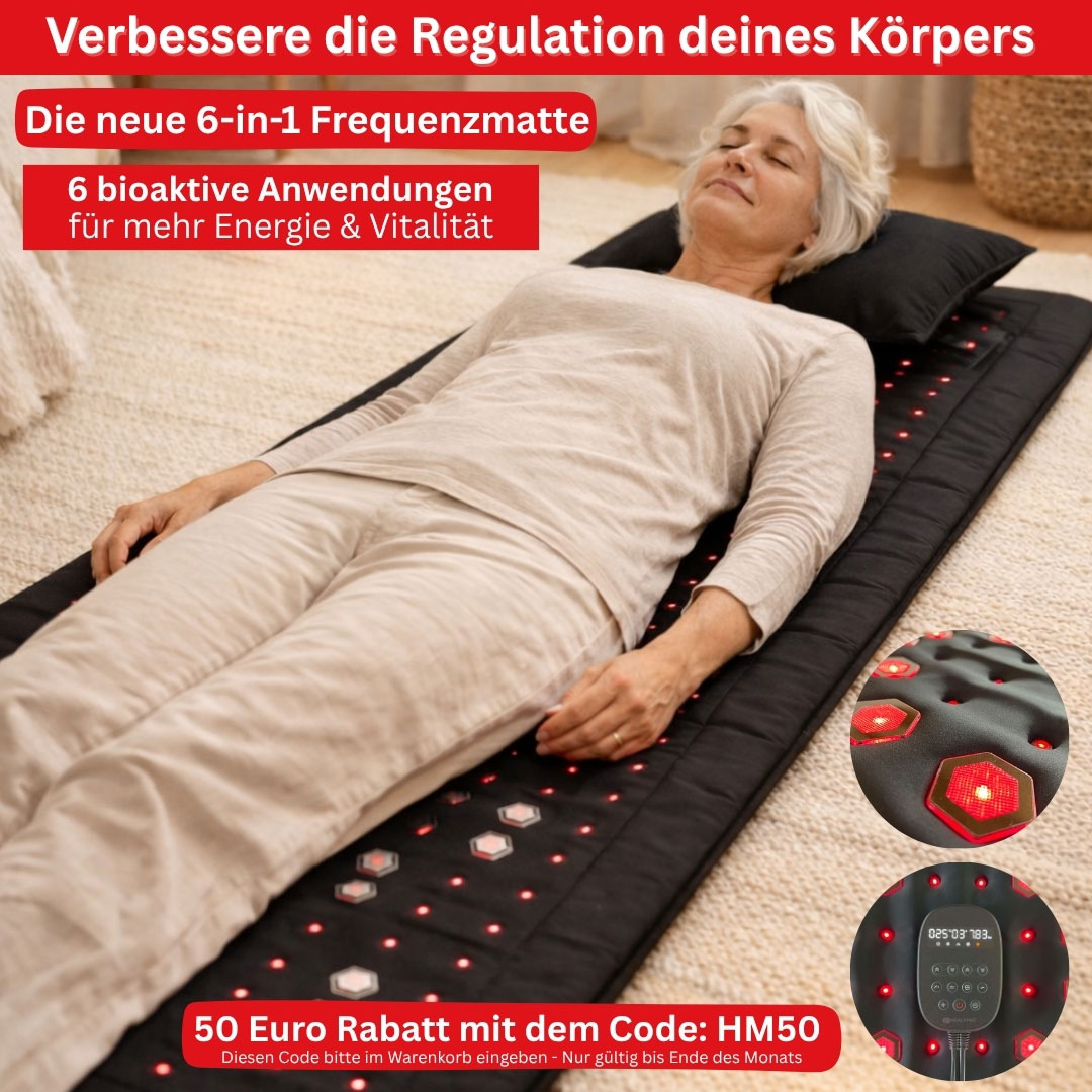 Frequenzmatte mit Magnetfeldtherapie und Infrarot Tiefenwärme zur Entspannung