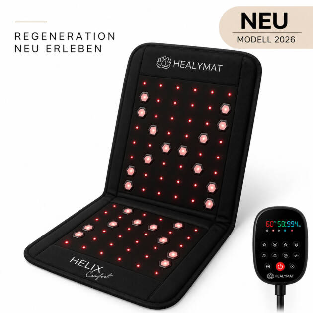 Healymat Helix Comfort Mini Frequenzmatte mit PEMF, Infrarot und Controller