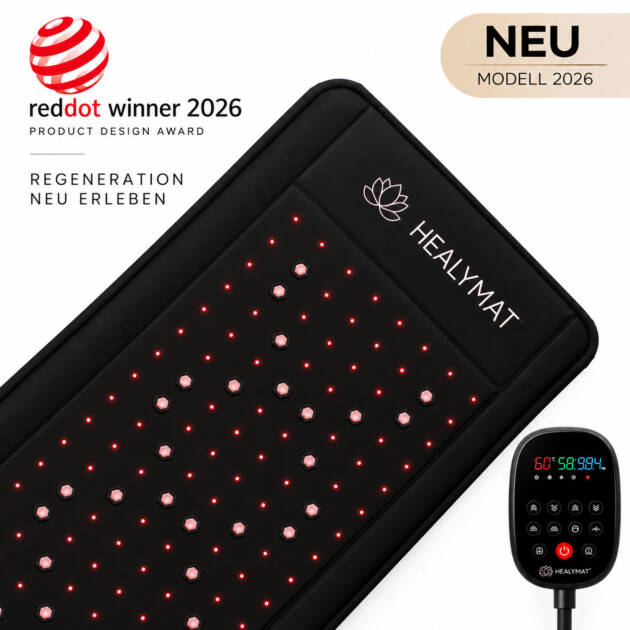 Healymat Frequenzmatte Helix Comfort – Red Dot Winner 2026 mit Controller
